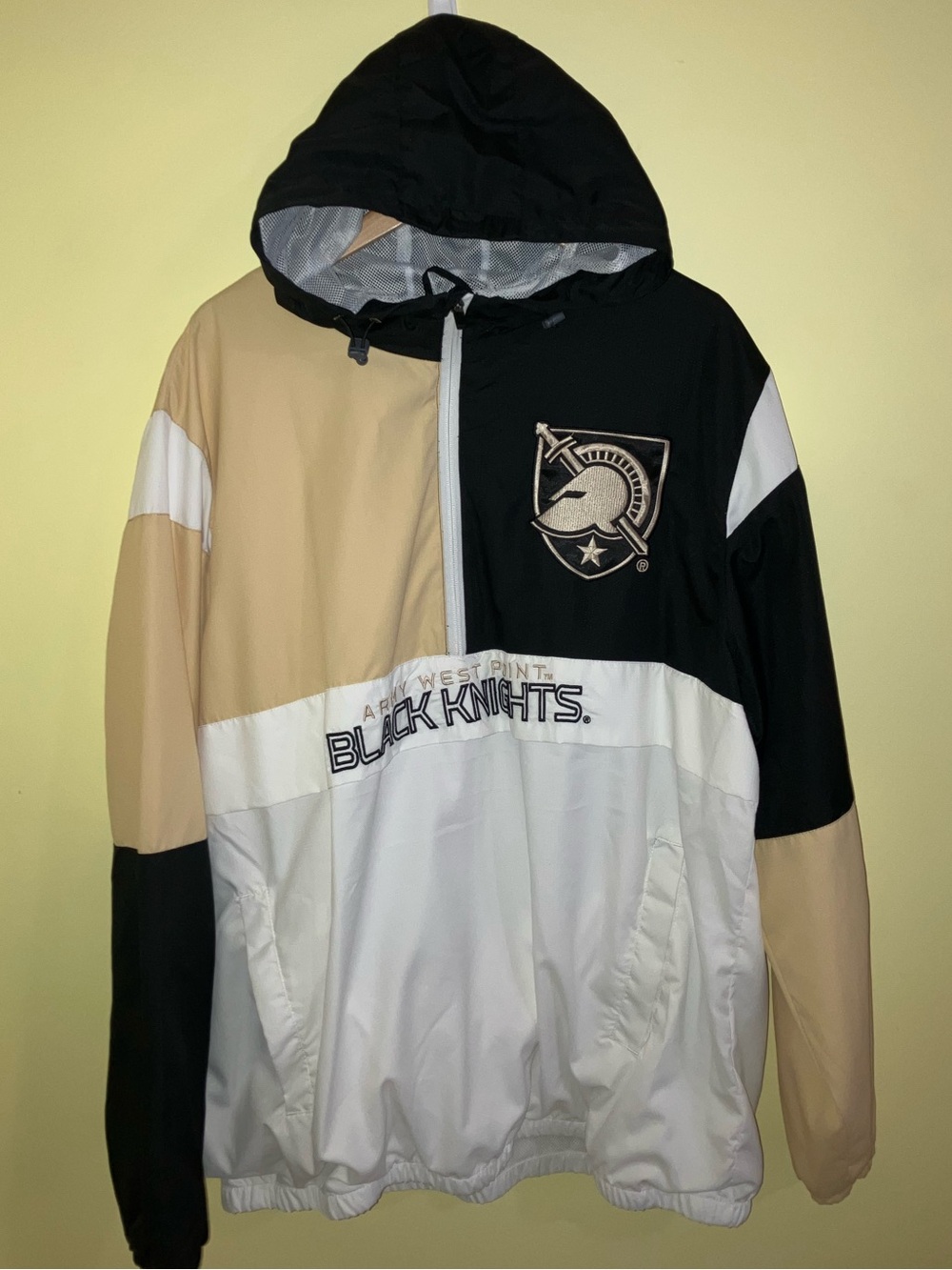 WEST POINT Army Black Knights GIII 1/2 zip jacket anorak pullover XXL Football